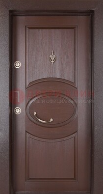 Коричневая входная дверь c МДФ панелью ЧД-36 в частный дом в Дмитрове