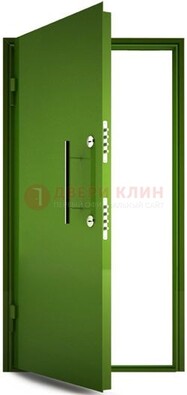 Зеленая металлическая бронированная дверь ДБ-8 в Дмитрове