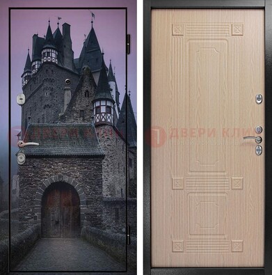Входная металлическая дверь с фотопечатью замка ДФ-38 в Дмитрове