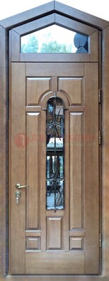 Железная дверь Винорит с фрамугой для частного дома ДФГ-34 в Дмитрове