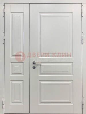 Полуторная светлая металлическая дверь с МДФ ДМ-336 в Дмитрове