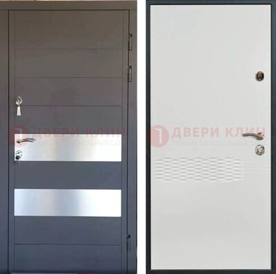 Металлическая дверь МДФ темная и светлая ДМ-420 в Дмитрове