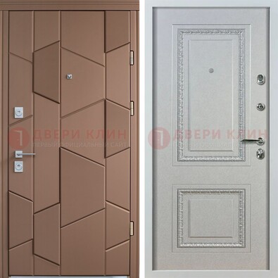 Квартирная стальная дверь с разными панелями МДФ ДМ-496 в Дмитрове