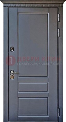 Тёмная входная дверь для коттеджа с МДФ ДМ-528 в Дмитрове