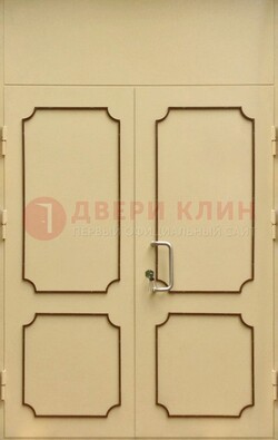 Светлая двухстворчатая дверь для загородного дома с МДФ ДМ-534 в Дмитрове
