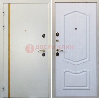Белая входная дверь с порошковым напылением ДП-136 в Дмитрове