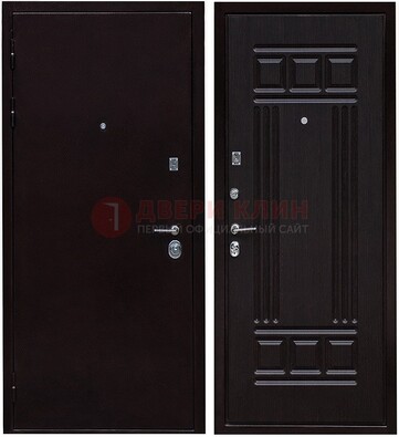 Темная стальная дверь с порошковым напылением ДП-140 в Волжском