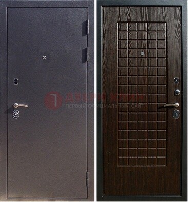 Серая металлическая дверь с порошковым напылением ДП-153 в Дмитрове