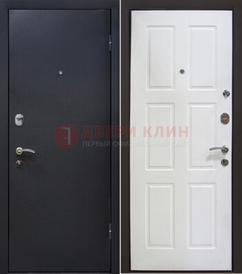 Черная металлическая дверь с порошковым покрытием ДП-193 в Дмитрове