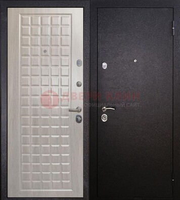 Черная входная дверь с порошковым покрытием ДП-206 в Дмитрове