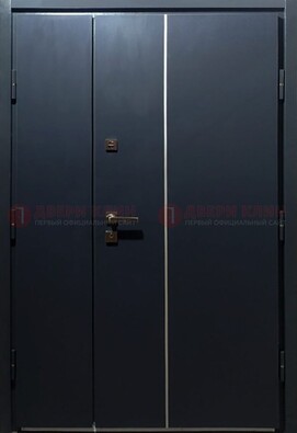 Темная металлическая дверь с порошковым покрытием ДП-220 в Дмитрове