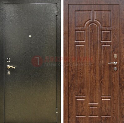 Металлическая дверь Темное серебро с порошковым покрытием и МДФ ДП-271 в Дмитрове