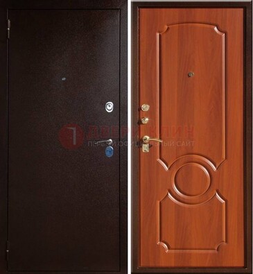 Темная железная дверь с порошковым напылением ДП-46 в Дмитрове