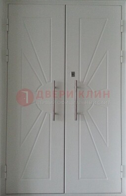 Парадная двухстворчатая дверь с фрезерованным МДФ ДПР-14 в Дмитрове