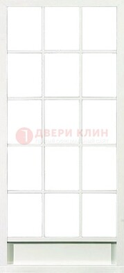 Железная решетчатая дверь в белом цвете ДР-10 в Дмитрове