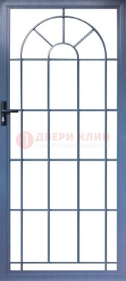 Синяя металлическая решетчатая дверь ДР-28 в Дмитрове