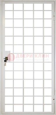 Белая металлическая решетчатая дверь ДР-2 в Дмитрове