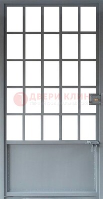 Металлическая решетчатая дверь в сером цвете ДР-7 в Дмитрове