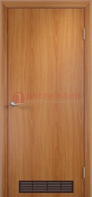 Светлая техническая дверь с вентиляционной решеткой ДТ-1 в Дмитрове
