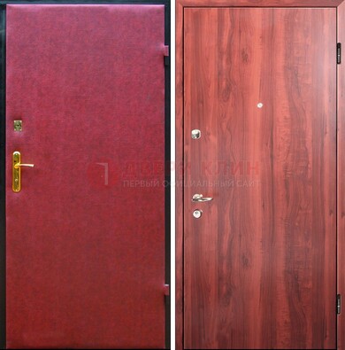 Красная входная дверь с винилискожей ДВ-30 в Дмитрове