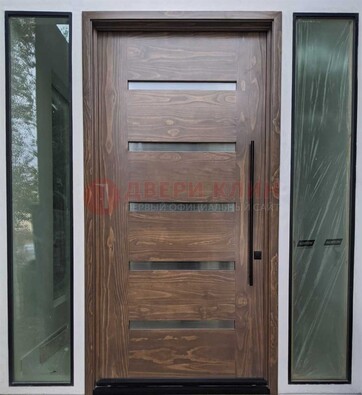 Железная дверь с виноритом и фрамугами ДВТ-189 в Дмитрове