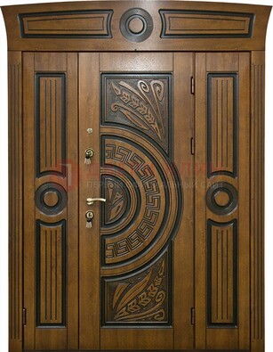 Парадная входная дверь с виноритом и узором ДВТ-194 в Дмитрове