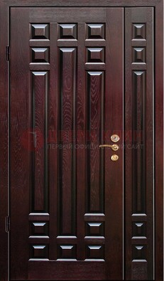 Коричневая металлическая дверь с виноритом ДВТ-20 в Дмитрове