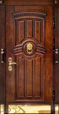 Входная дверь с виноритом в коричневом цвете ДВТ-236 в Дмитрове