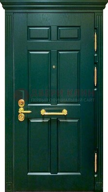 Классическая зеленая дверь с виноритом на улицу ДВТ-248 в Дмитрове
