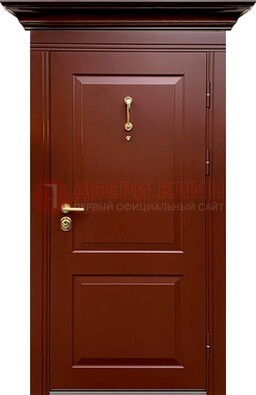Красная железная дверь винорит для частного дома ДВТ-251 в Дмитрове