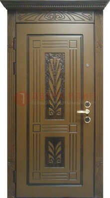 Металлическая дверь с виноритом и узором ДВТ-256 в Дмитрове