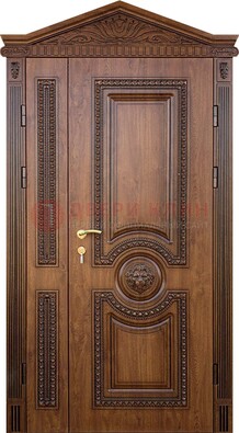 Узорная стальная дверь с виноритом для дома ДВТ-260 в Дмитрове
