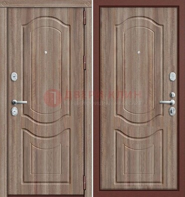 Коричневая металлическая дверь с виноритом ДВТ-26 в Луховицах