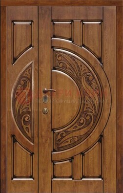 Коричневая входная дверь с виноритом ДВТ-5 в Дмитрове