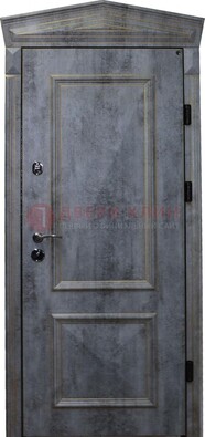 Серая железная уличная дверь с виноритом ДВТ-60 в Дмитрове