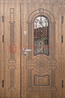 Железная классическая дверь с терморазрывом и рисунком ДВТ-77 в Дмитрове